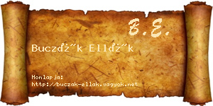 Buczák Ellák névjegykártya